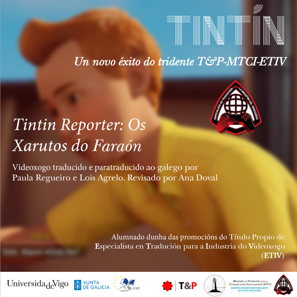 «Tintin Reporter» ya se puede jugar en gallego