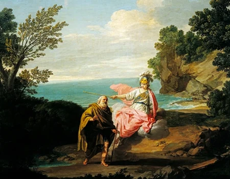 _Atenea transformando a ODISEO en mendigo_ Giuseppe Bottani (1775)